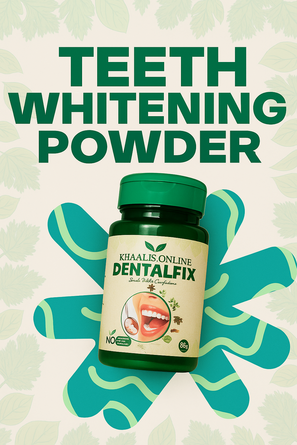 DENTALFIX TEETH WHITENING AND STRENGTHENN POWDER