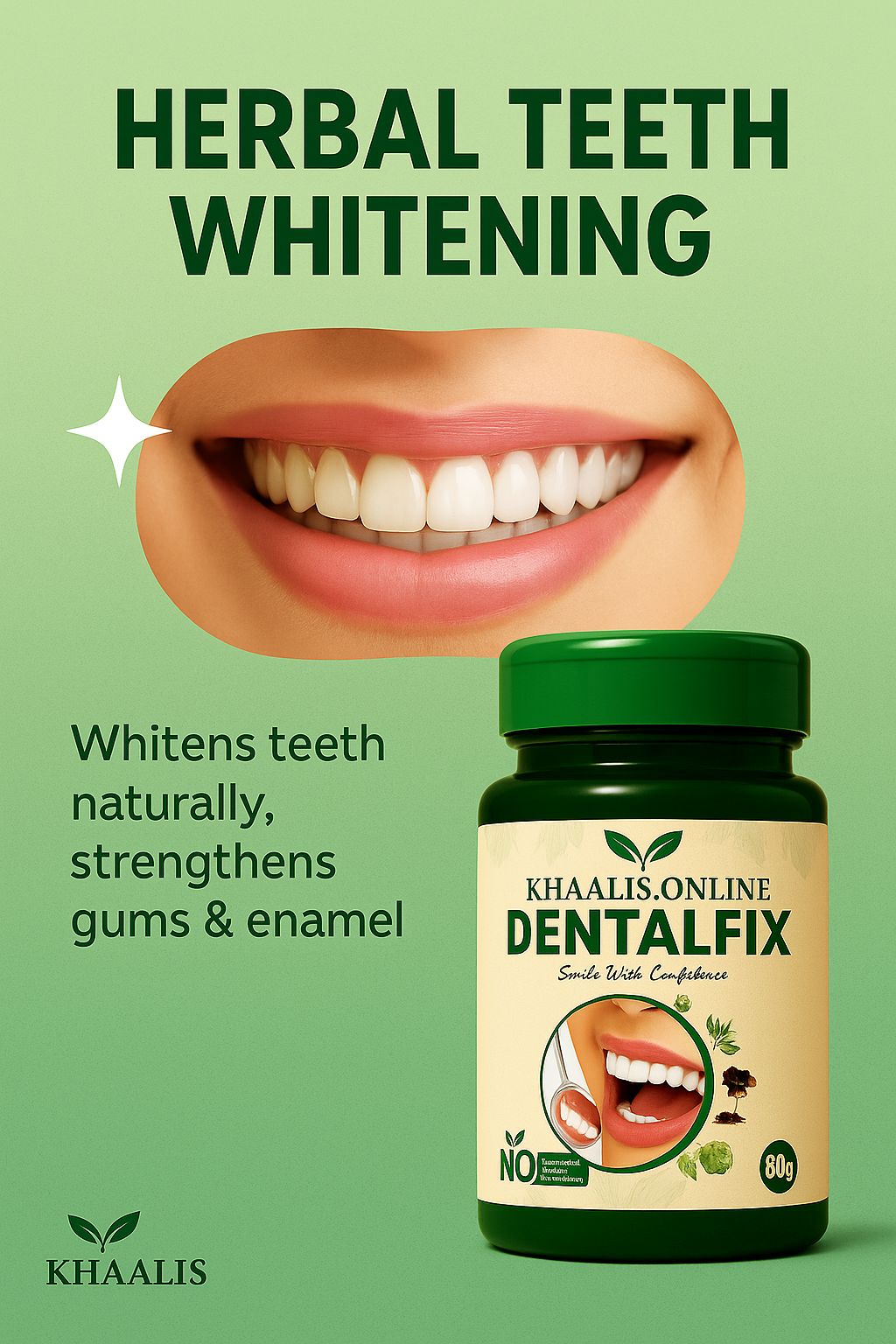 DENTALFIX TEETH WHITENING AND STRENGTHENN POWDER